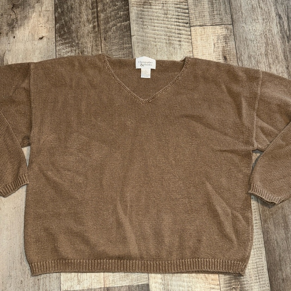 CHRISTOPHER & BANKS sweater size large‎